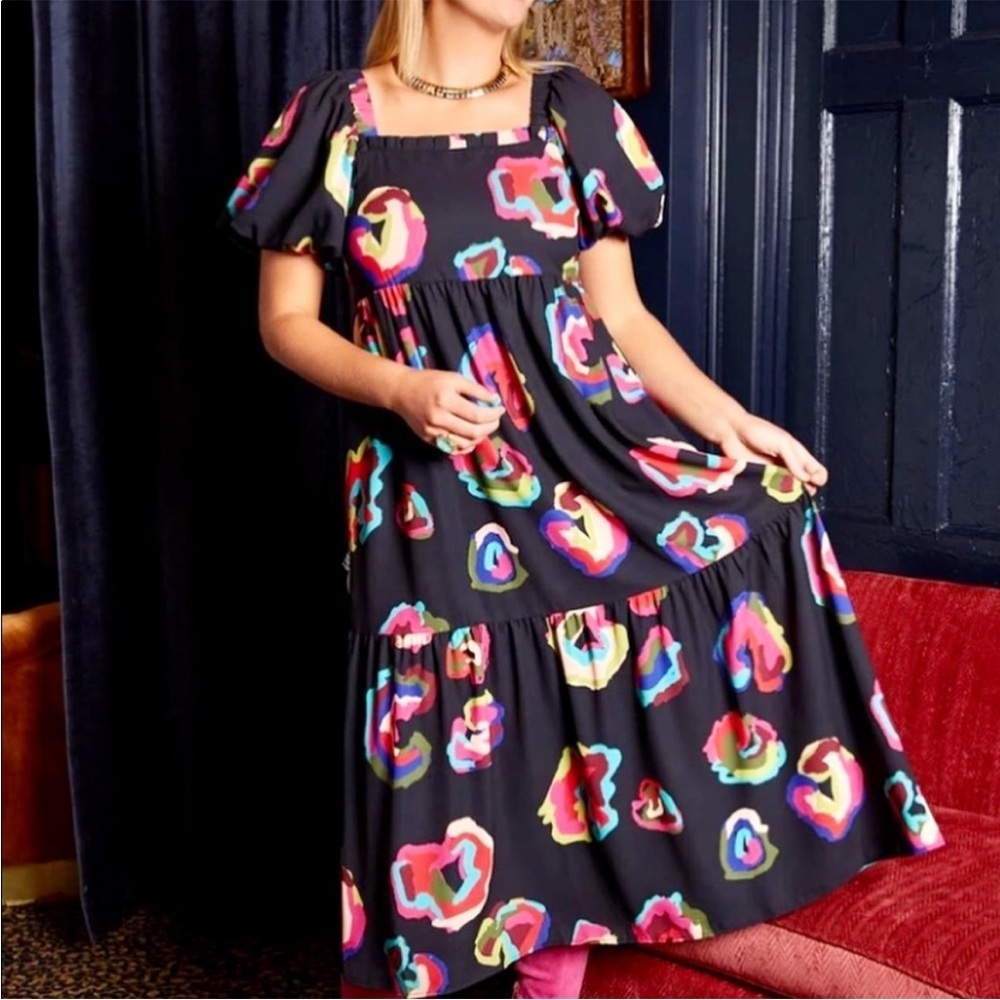 Crosby By Mollie Burch Goldie Dress In Seeing Spots New Size Small